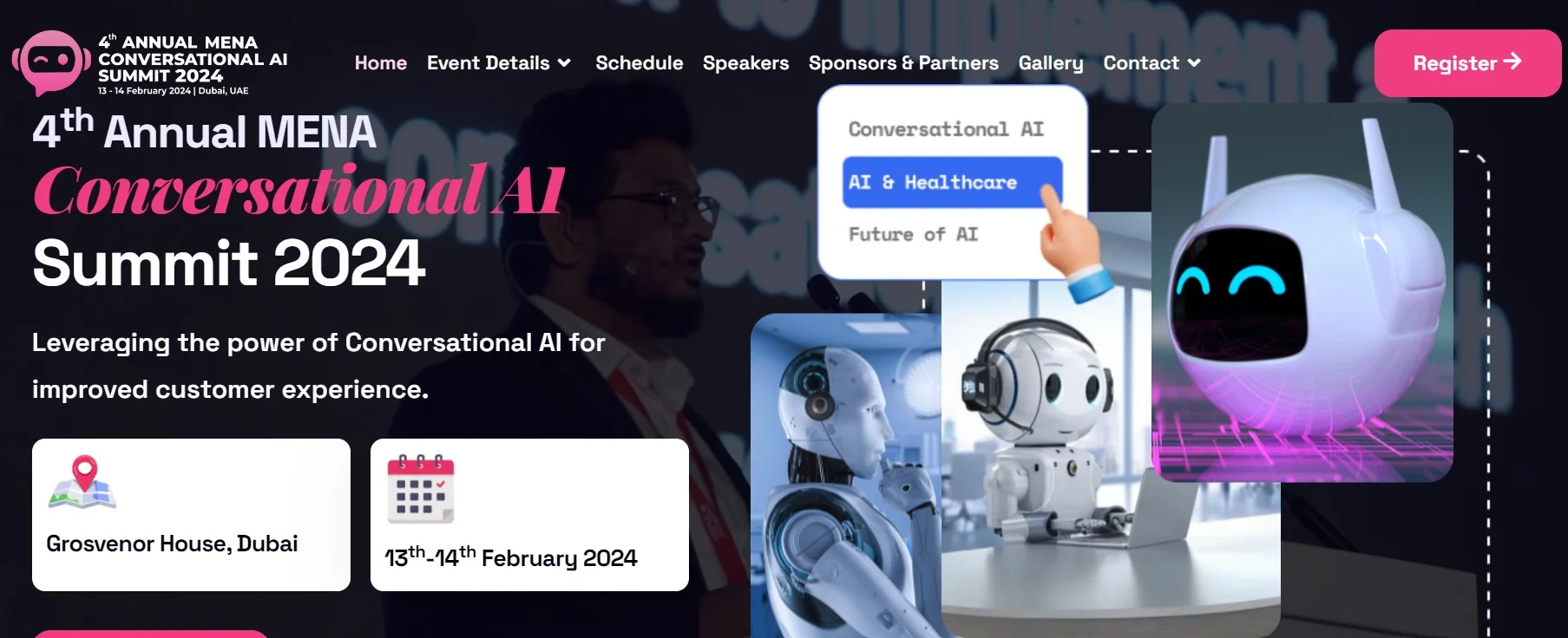 4th Annual MENA Conversational AI Summit 2024 - website screenshot