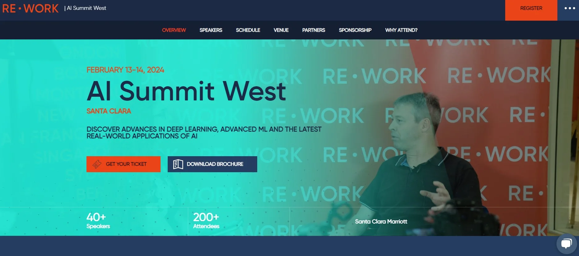 Website of Re-Work AI Summit West