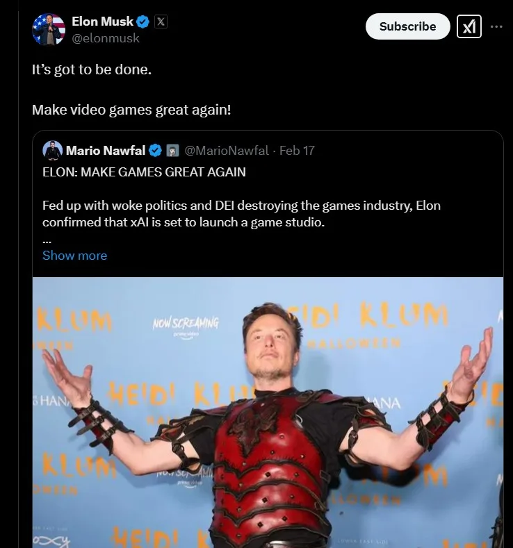 xAI's Gaming Studio Elon Musk’s Quest to Make Games Great Again Source