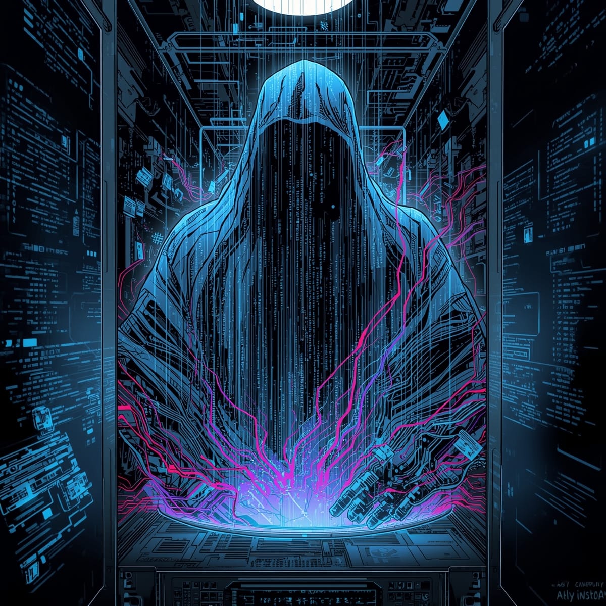 AI Espionage The Ghost in the Machine is Now a Real Spy - featured image, a ghost with computer background