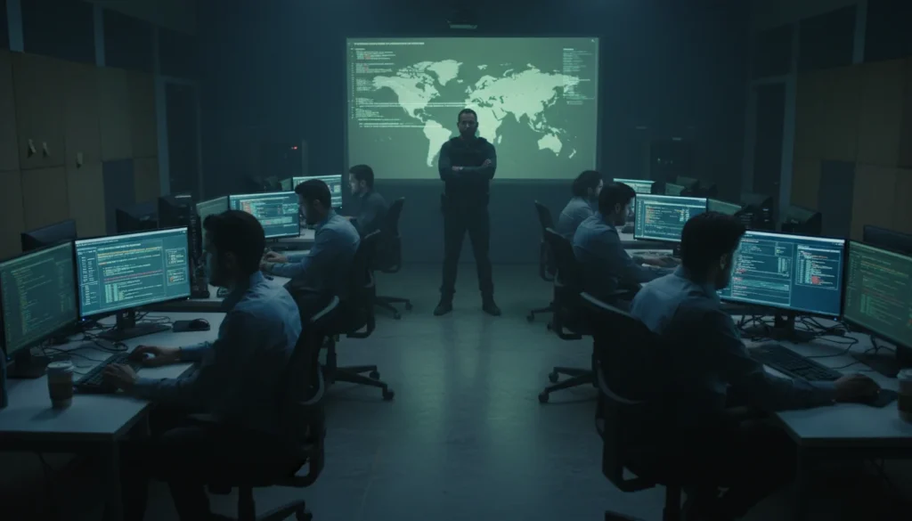 Cybersecurity team responding to Claude AI hacking incident