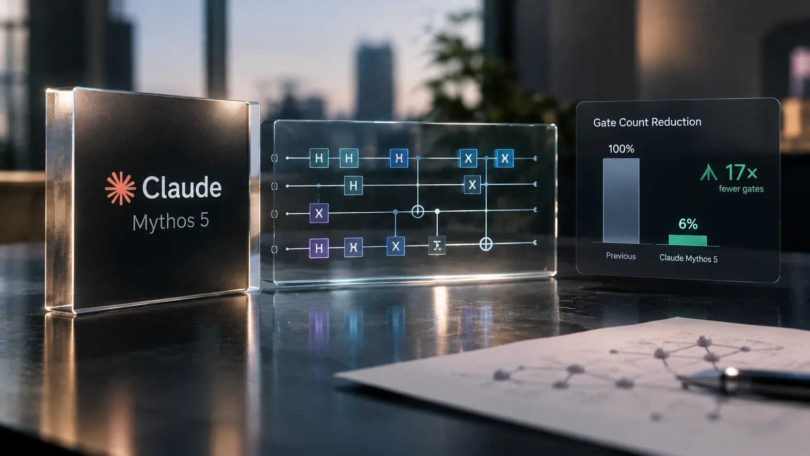 17-fache Gatterreduktion mit Claude Mythos 5 Was das für Quantencomputing bedeutet - Bild von NowadAIs